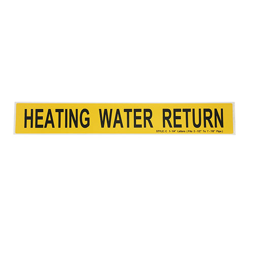 HEATING WATER RETURN BLACK ON YELLO