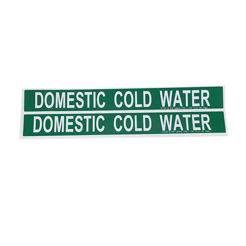DOM COLD WATER WHITE ON GREEN STYLE