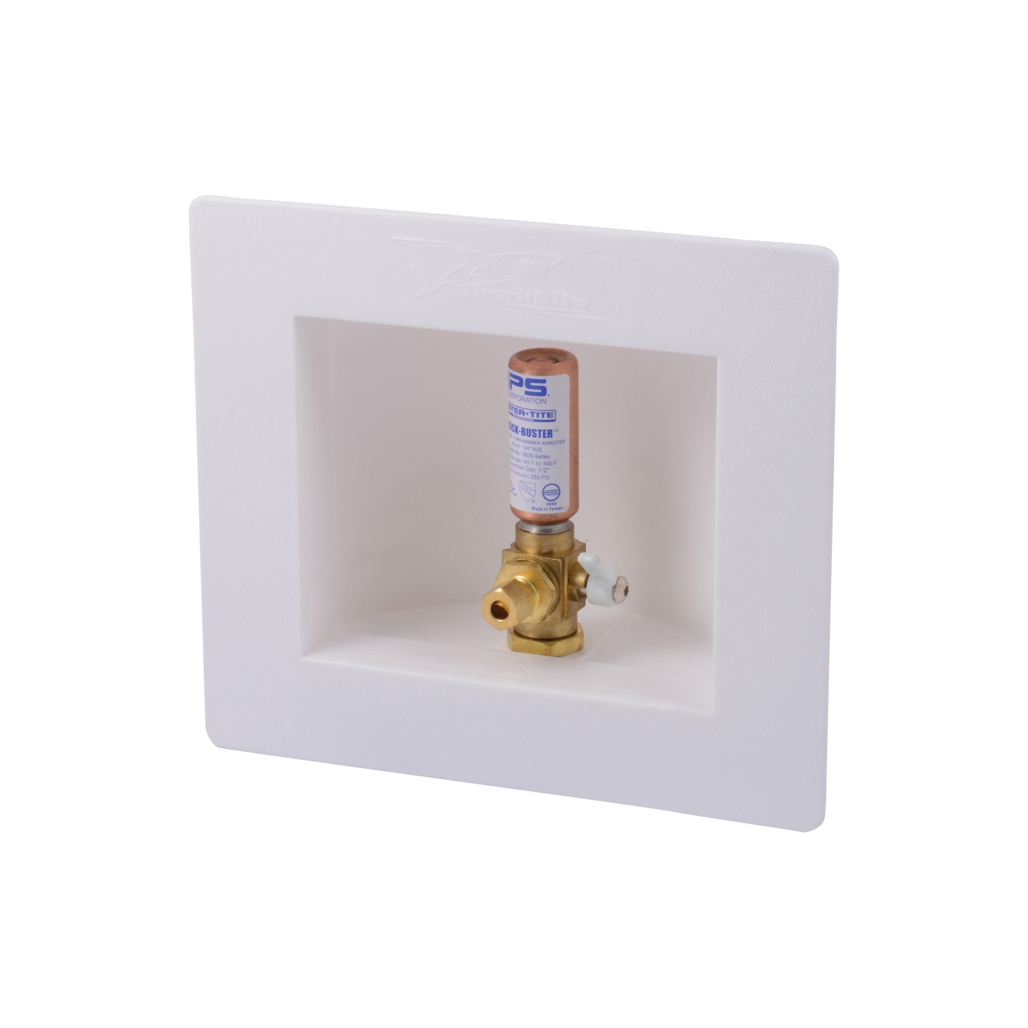 Sharkbite&reg; 25097 Ice Maker Outlet Box, 1/2 in SB x 1/4 in Compression
